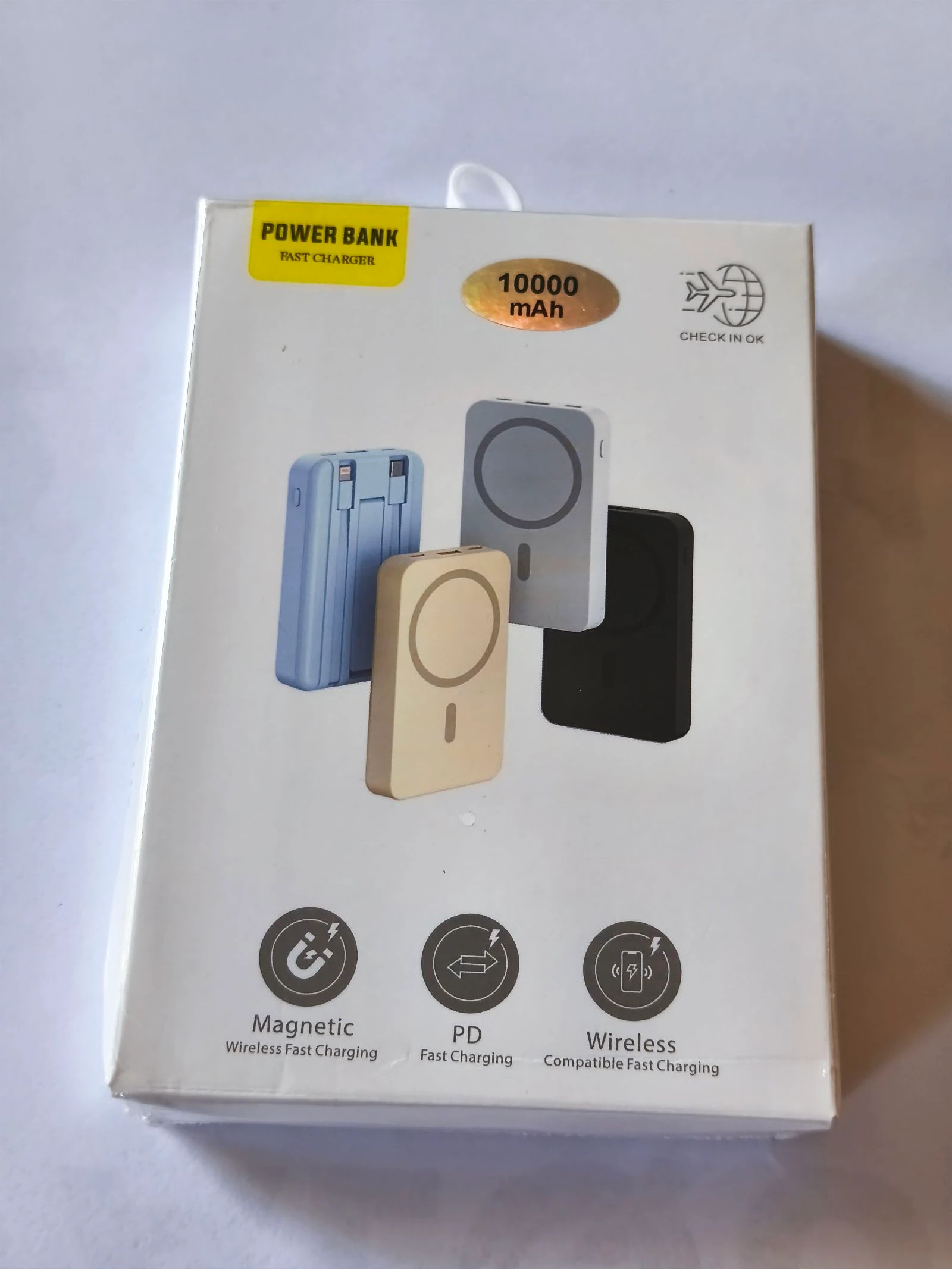 Power bank bateria externa wireless con 10000 Mah de carga rapida